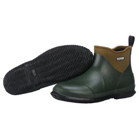 VEVOR Women's Deck Boots, Waterproof Fishing Rain Boots, Anti-Slip Ankle Rubber Boots, Gardening Insulated Mud Boots, Neoprene Rubber