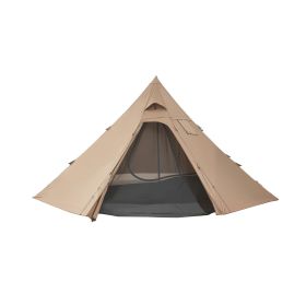 VEVOR Hot Tent for 4 Persons, Camping Tipi Hot Tents with Stove Jack & Inner Tent, Portable Winter Camping Tents with Snow Skirt, Easy Setup