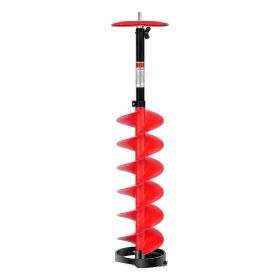 VEVOR Ice Auger Drill Bit, 8in Diameter 39in Length, Cordless Nylon Ice Fishing Augers With Extra 13.4in Extension Rod, Drill Adapter