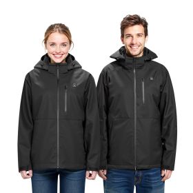 VEVOR Heated Jacket for Women with 7.4V Battery, Soft Shell Electric Heating Coat (Clothing Style: Women's Style, Clothing Size: Size L)